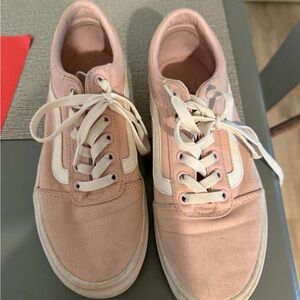 Vans Pink and White Women's Shoes